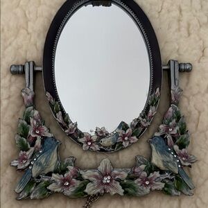 Pink and Blue Floral Decor Accent , this beautiful mirror